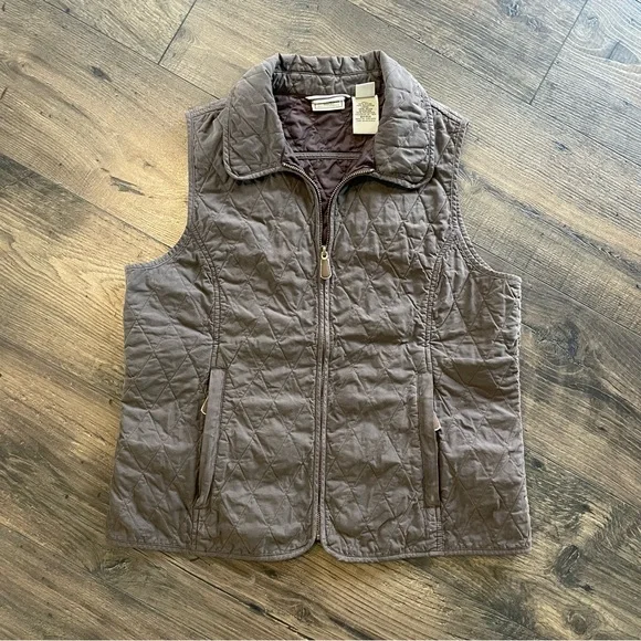 Lands End Women Quilted Vest - Picture 2 of 6